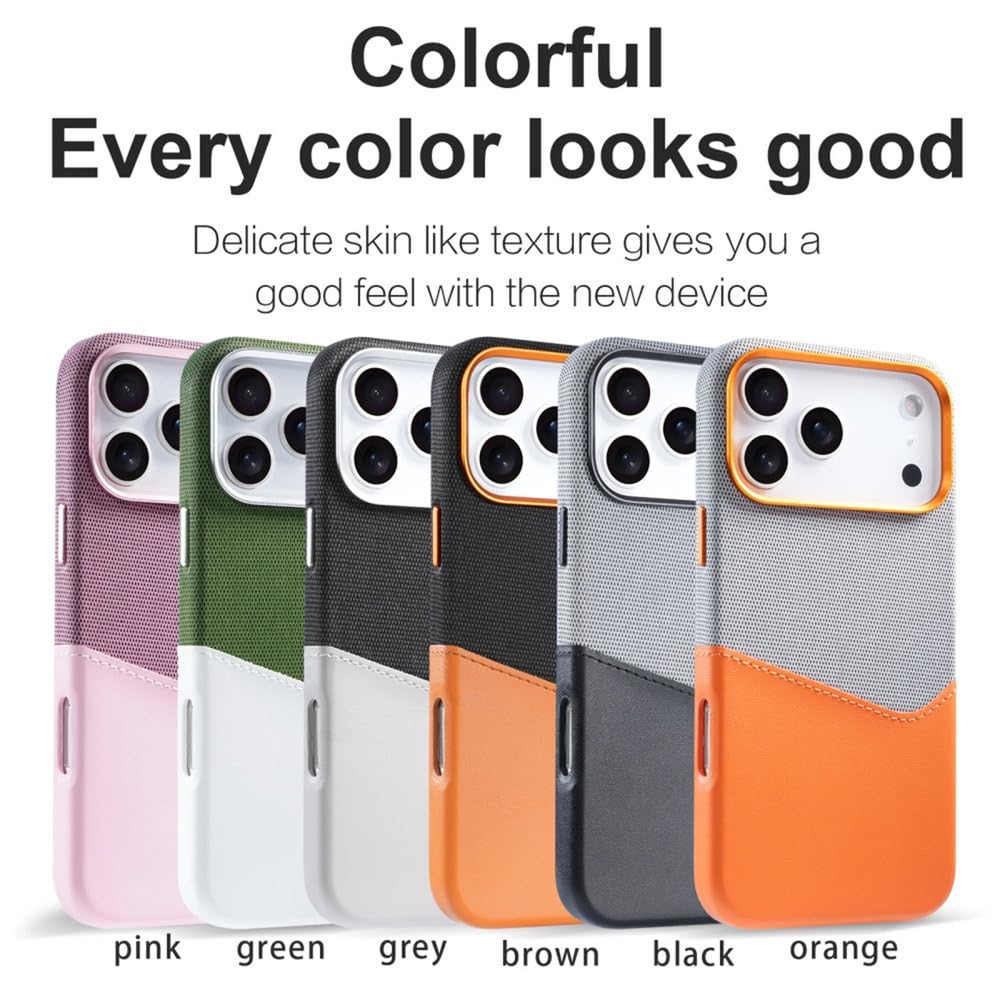 Funda magnética de Cuero con Ranura para Tarjetas para iPhone 17, 16, 15, 14, 13, 12 Pro MAX, 17 Air, 16, 15 y 14 Plus, con Carga inalámbrica, Color Verde. para iPhone 17 Air.