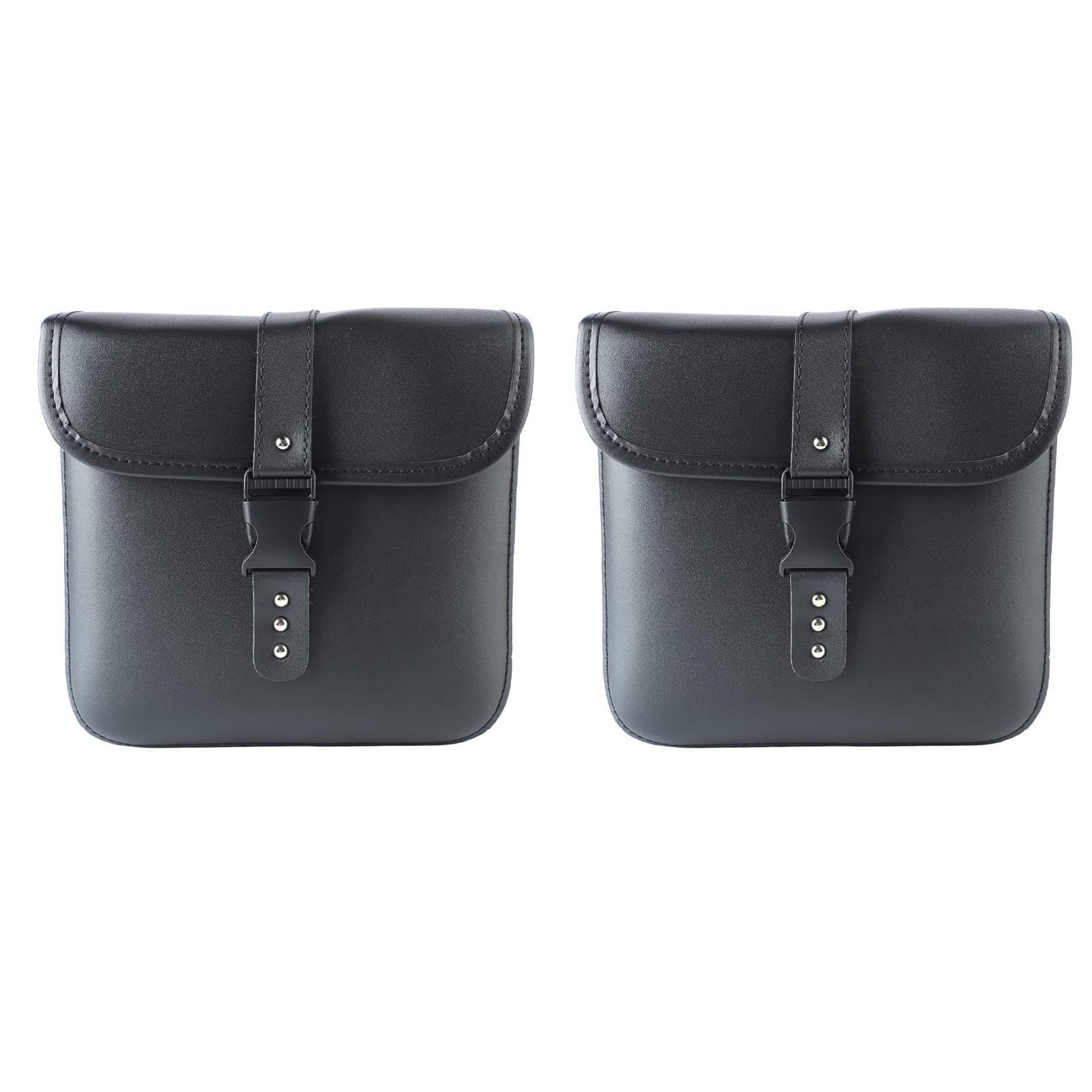 Sacoches De Selle, 1 Paire De Sacoche Moto, Sacoche Laterale Moto Cuir, Sacoche Laterale Imperméable, Sac à Outils Latéral en Cuir PU Noir, pour Longs trajets Un Usage Quotidien