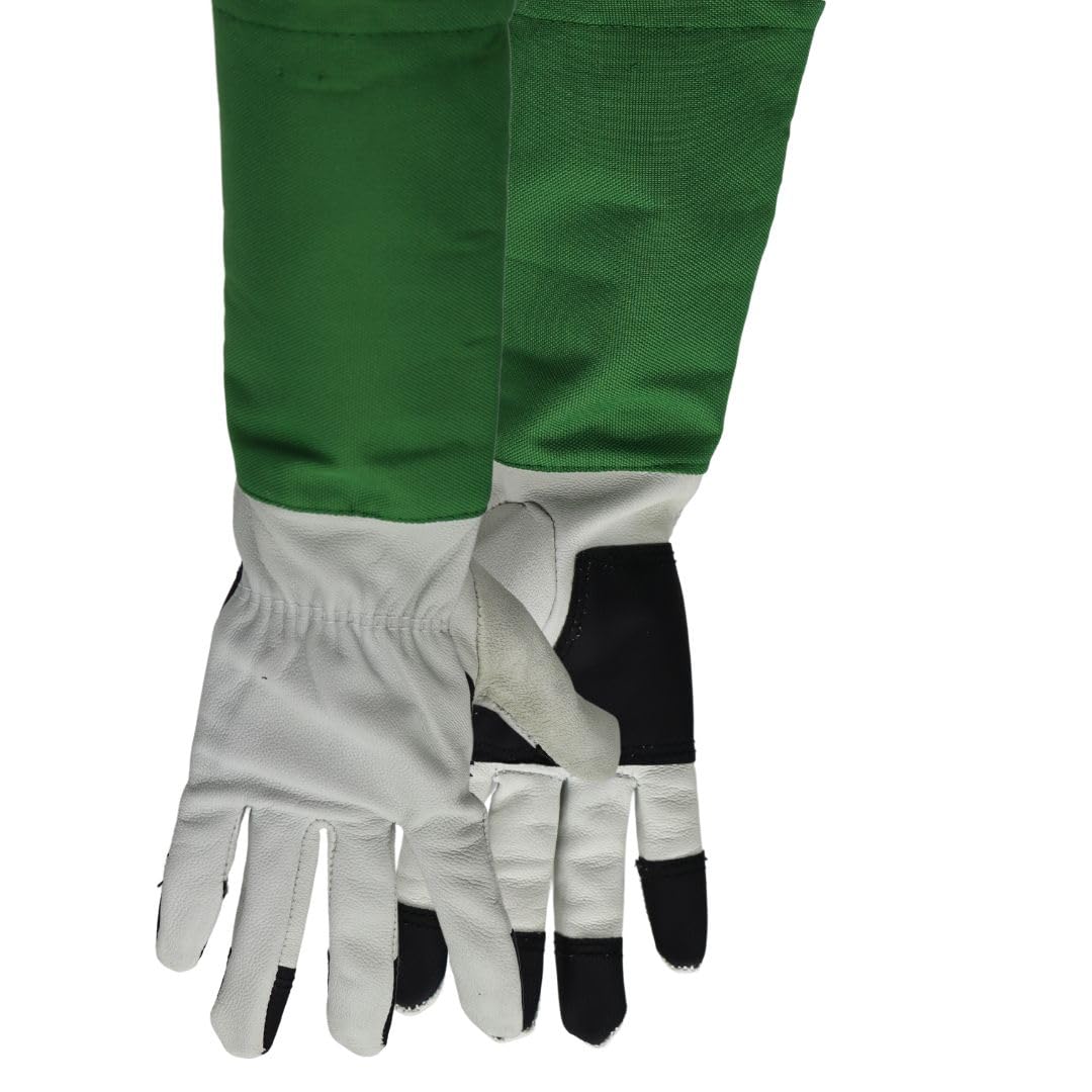 Red Steer 240 Black/Green/White Small Grain Goatskin Leather/Nylon Work Gloves - 240-S [PRICE is per PAIR]