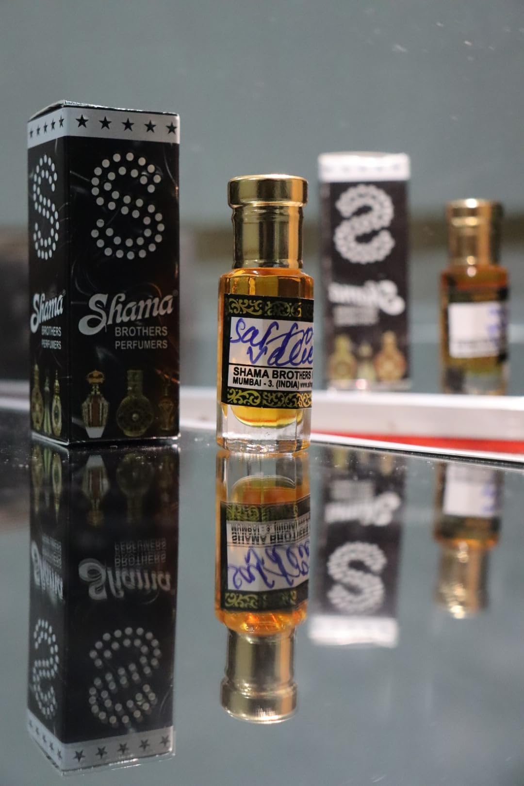 SHAMA 6 ML ROLL ON SAFFRON VALLEY ARABIAN ATTAR ITTAR FOR MEN WOMEN UNISEX ALCHOHOL FREE PERFUME OIL LONG LASTING FRAGRANCE SAMA SHAMA BROTHERS MUMBAI AZHARI PERFUMES