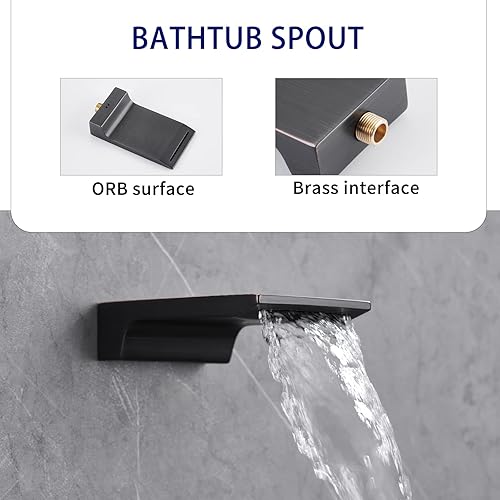 Miniatura 40 de Gabrylly Sistema de ducha dorado, juego de grifo de ducha montado en la pared para baño con cabezal de ducha de lluvia de alta presión de 10 Oro