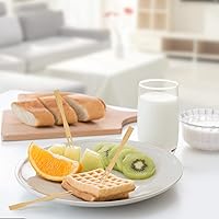 Vista 3 de Dongming Tenedores de bambú en miniatura para aperitivos (110 unidades, 3.5 pulgadas, doble punta, biodegradables)