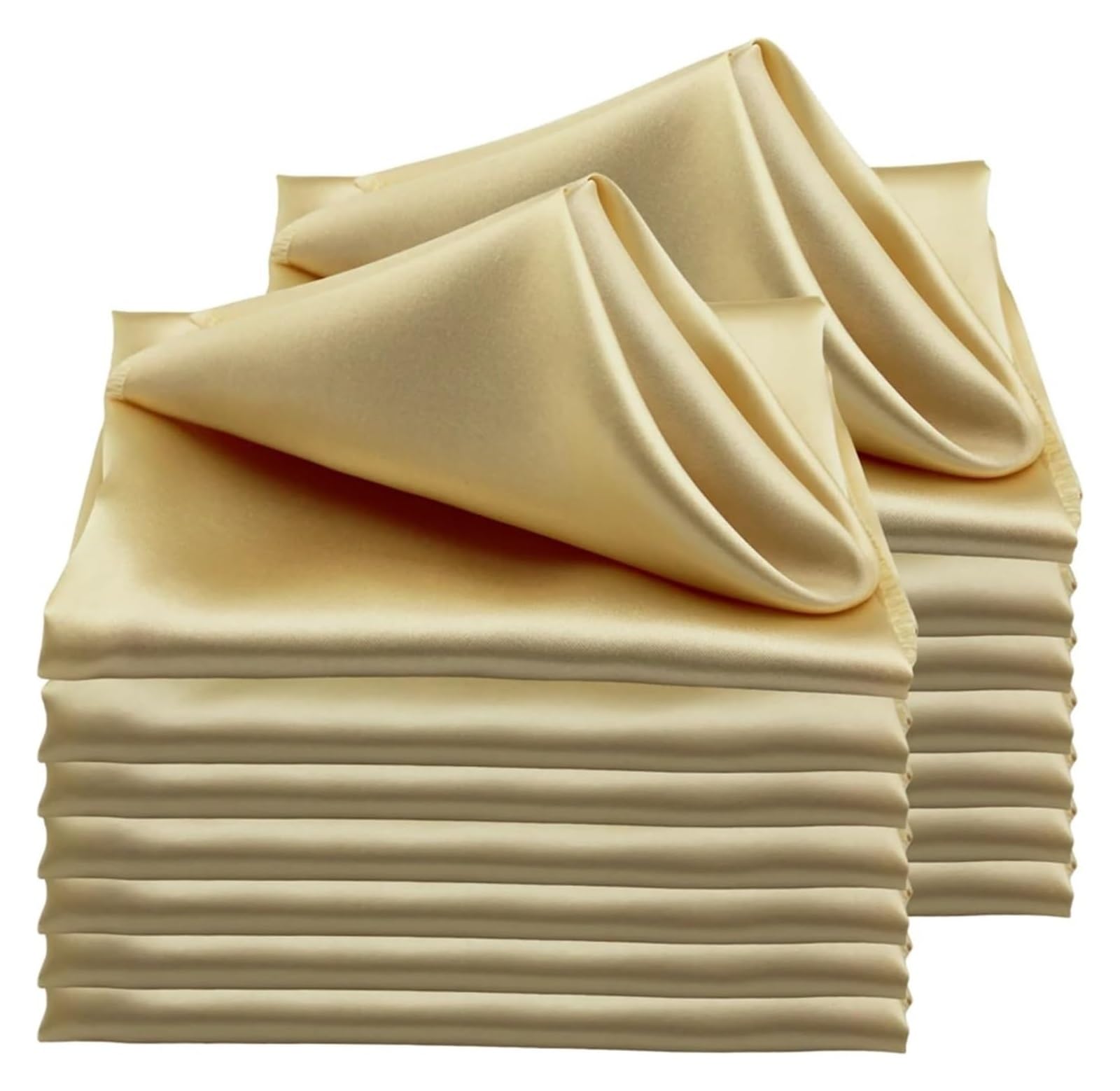 Servilletas de Mesa de algodón, Servilletas De Mesa Satén 50 Piezas 30x30cm Cuadradas Multicolor(Goose Yellow)