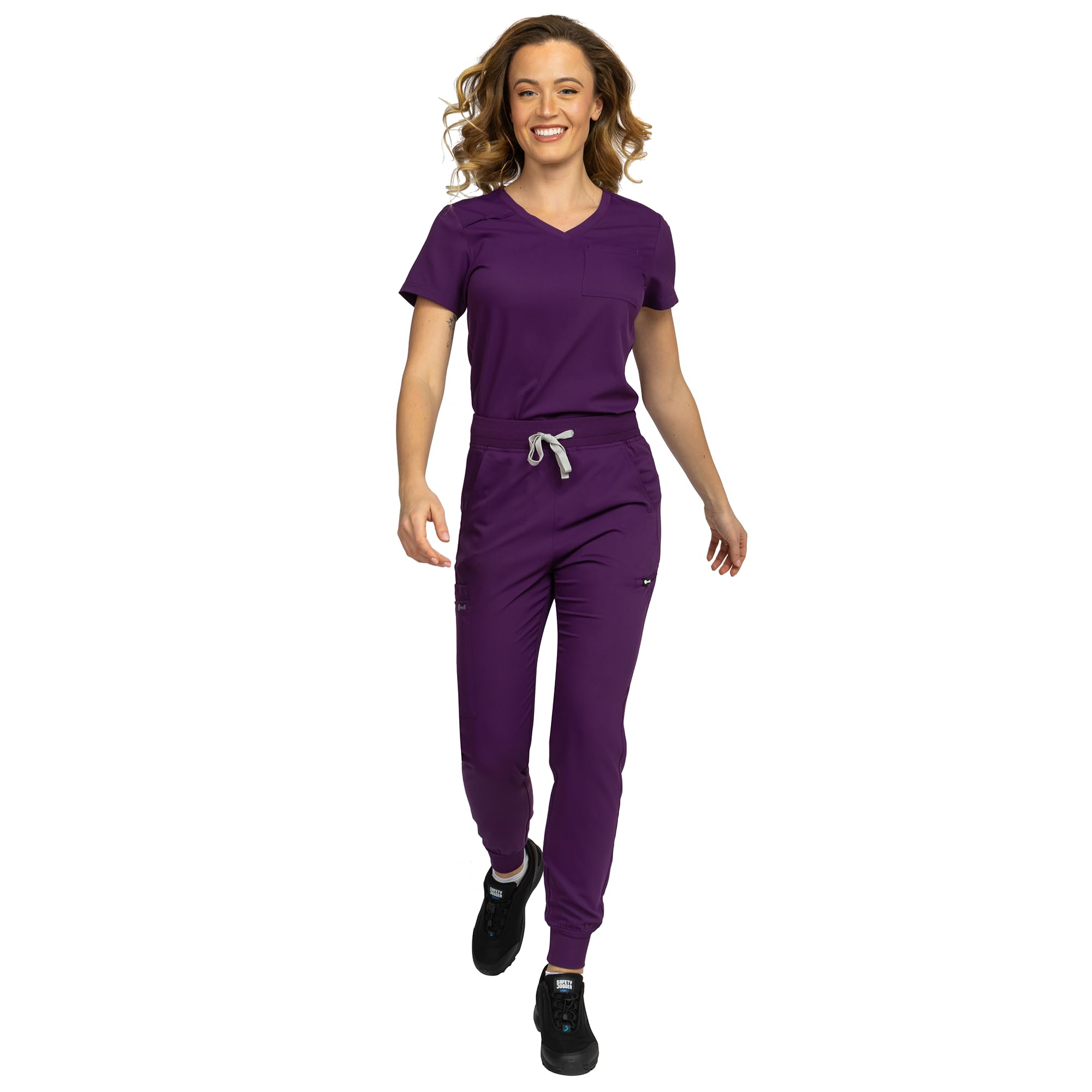 B-well Aurelia Casacca Medico Donna | Antibatterica e Antiodore | Divisa Sanitaria Infermiere Uniforme