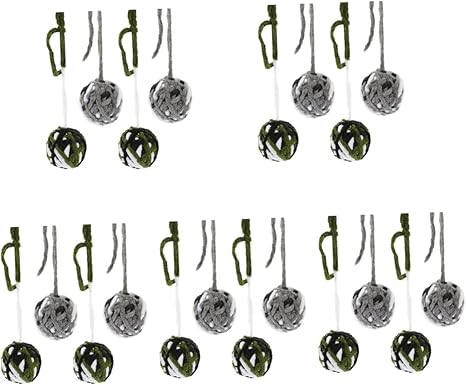 20 pcs with Easily Funny Balls Toysnot Pet for Woolen Cats Tail Bell Scratcher Supplies Furry and Helping Scratch Playthings Rattle Kitten Household Interactive Wear-Resist