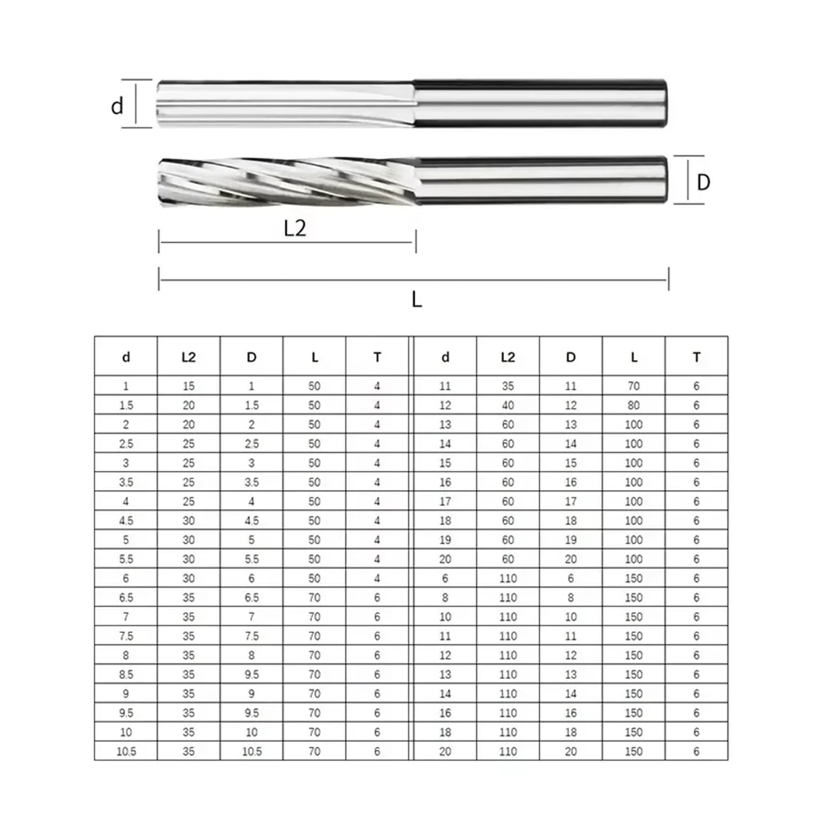 Alésoir en carbure de 1mm à 8mm, flûte droite revêtue, tolérance H7, serrage, acier trempé, coupe-métal, 6 outils CNC, 1 pièce(1.8mm)