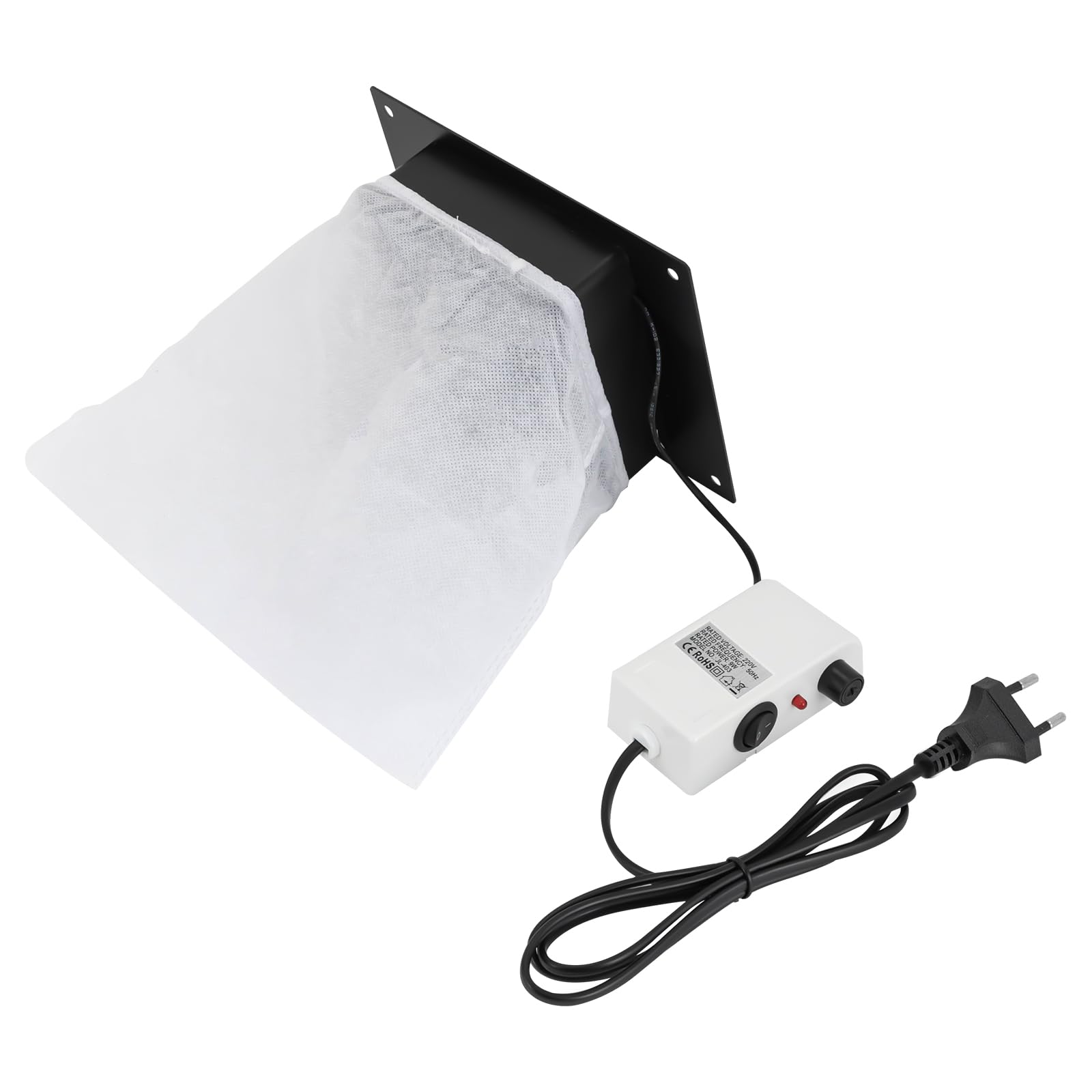 Odkurzacz do paznokci na biurko, 6 W, wbudowany odkurzacz stołowy JL-403, 3650 RPM, z 2 workami, do salonu paznokci, manicure, pedicure, odsysania kurzu, studia paznokci, czarny