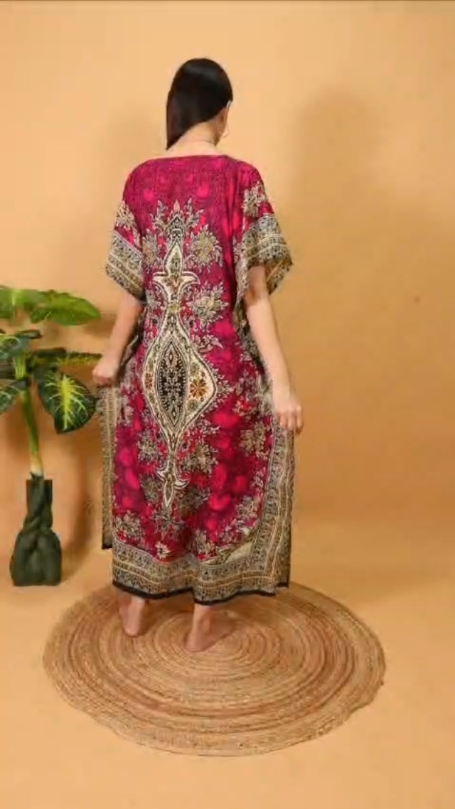 Women's Long Kaftan Dress Maxi Caftan Dress Gown Top Night Dress (Blue) at  Amazon Women's Clothing store