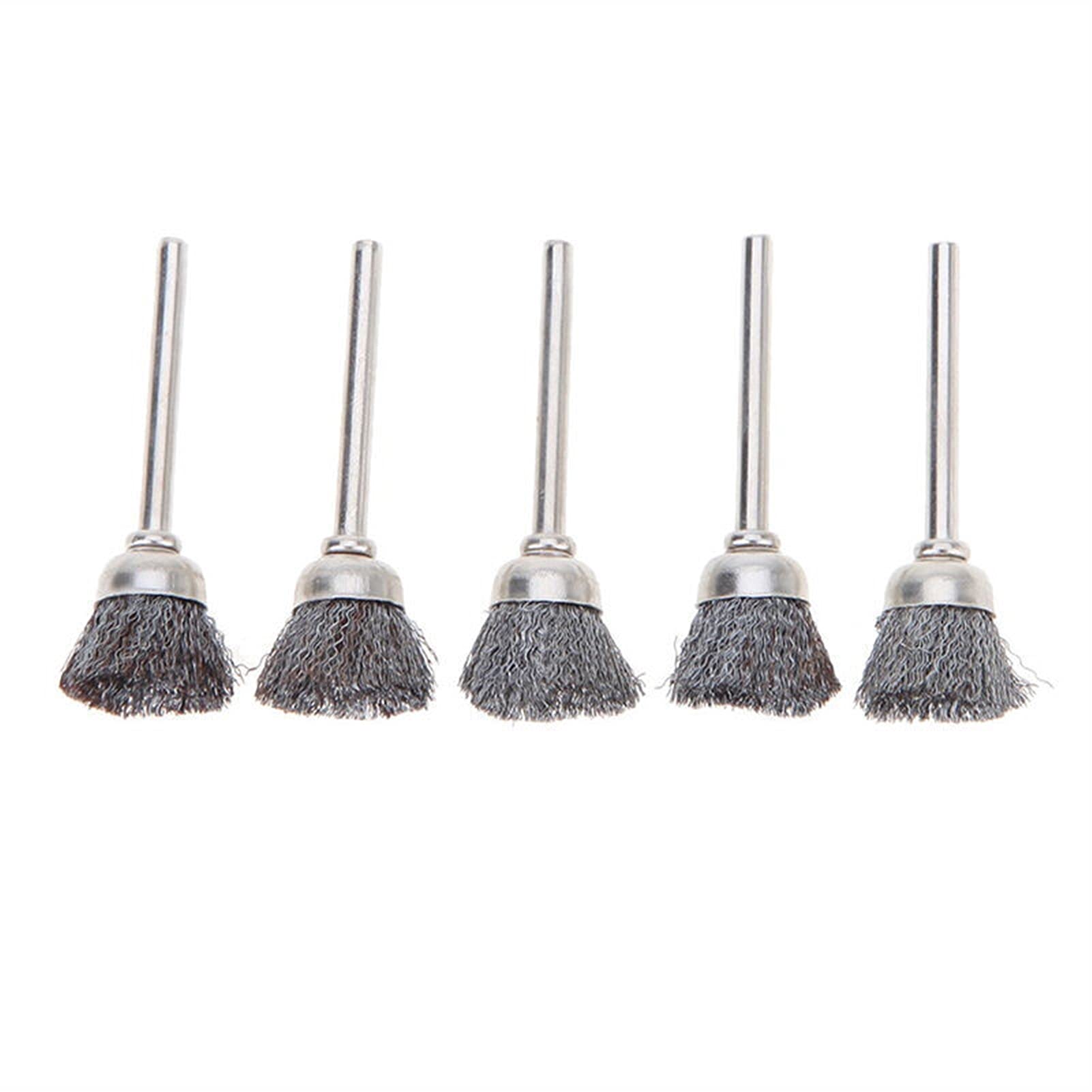 Szczotka druciana T-Shaped Brass Wire Brushes, for Drills Set,10pcs Lot Mini Cup for Grinder Silver Tools