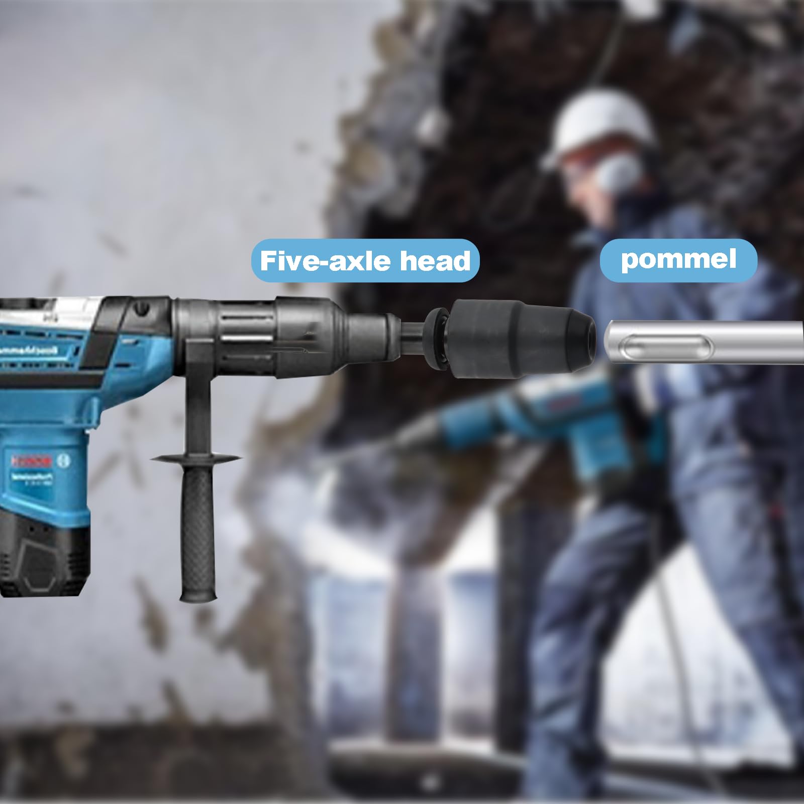 Joyan Adaptador SDS-Max, Adaptador de Broca SDS Max a SDS plus, Adaptador de Broca de Portabrocas A Mango Rápido, Martillo Perforador para Martillos Demoledores
