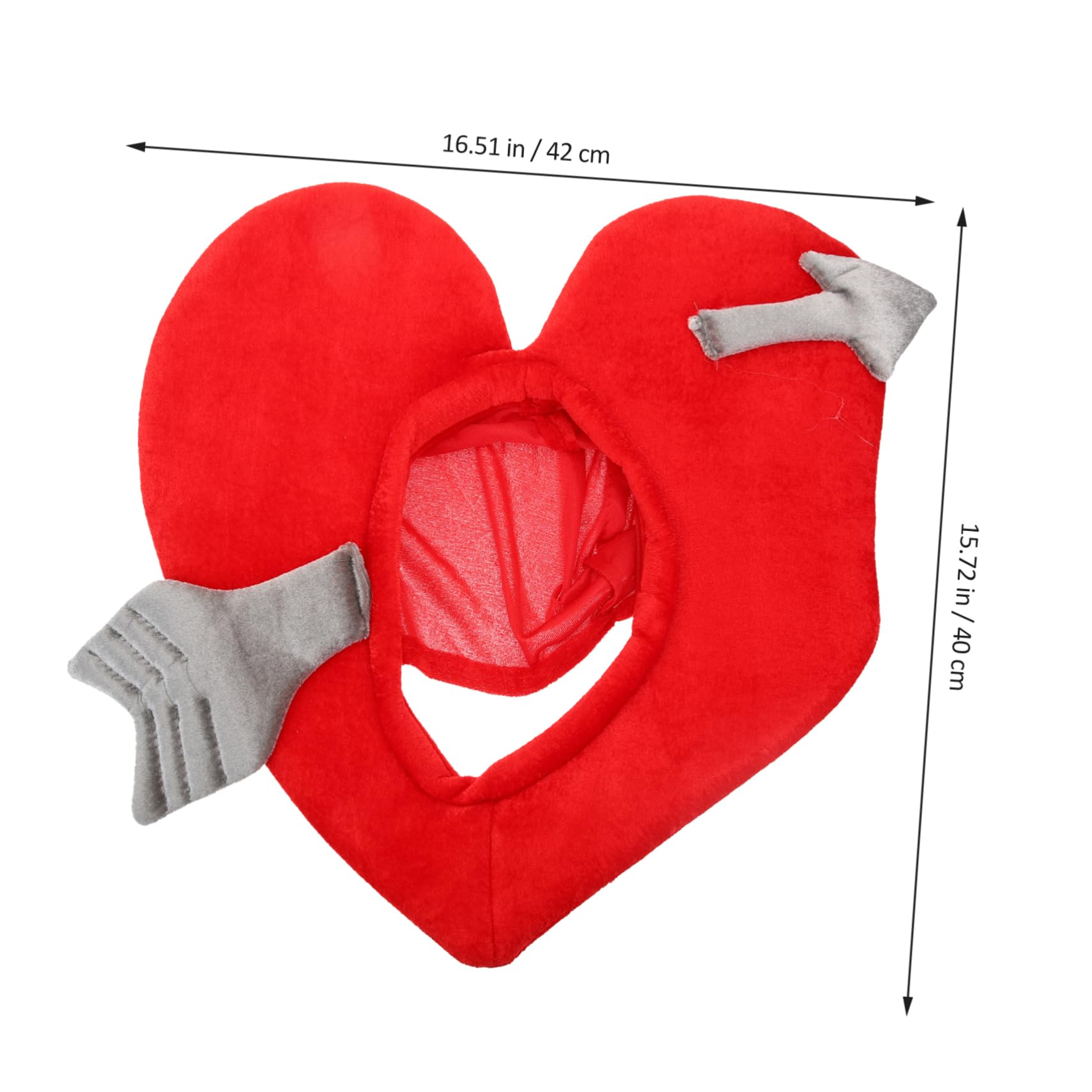Abaodam 4piezas Sombrero De Corazón Divertido Para Parejas Accesorio Fotográfico De San Valentín Para Bodas y Fiestas Diseño Creativo y Ligero Para Fotos Grupales