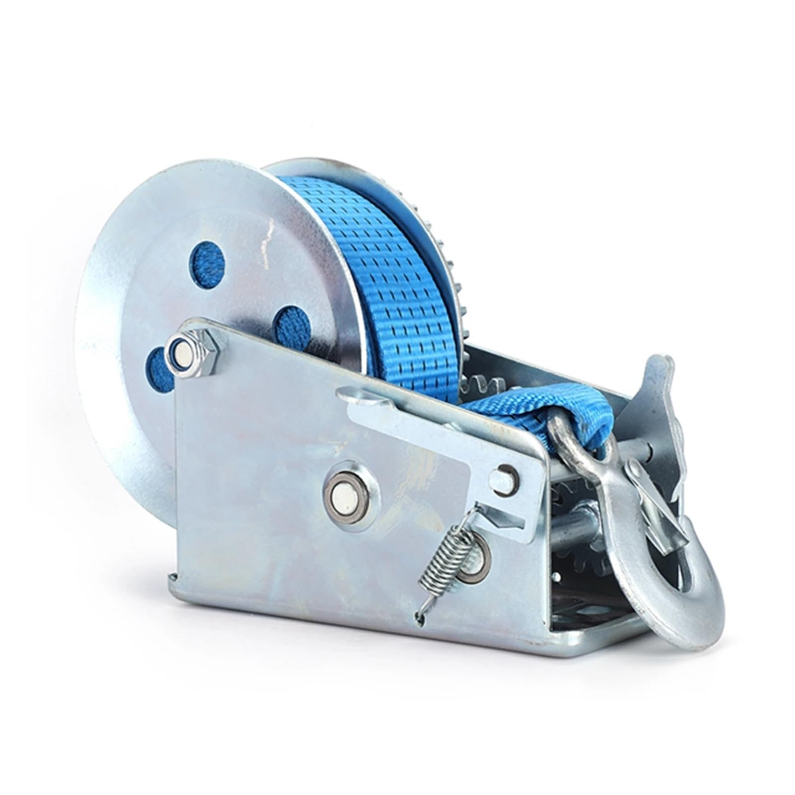 Cabrestante de manivela, cabrestante manual para remolque marino de 1200 lb, cabrestante manual resistente con correa, capacidad de carga de 1200 lb, herramienta para remolque de ATV marino, para re