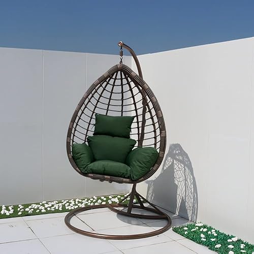 Miniatura 6 de Cojín para silla de huevo impermeable para exterioresinteriores, cojín grueso para colgar en la cesta colgante, cojín colgante para silla de huevo