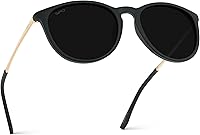WearMe Pro Women's Round Polarized Sunglasses - UV400 Protection, Lightweight Retro Vintage Frames