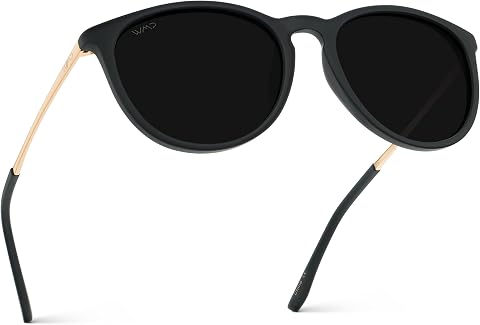 WearMe Pro Drew Women's Polarized Sunglasses, Retro Round Frame, UV400