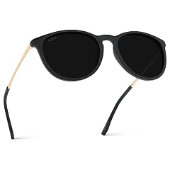 WearMe Pro Round Polarized Sunglasses for Women - UV400 Protection Lightweight Frame Vintage Retro Style