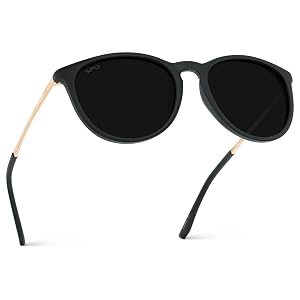 WearMe Pro Round Polarized Sunglasses for Women - UV400 Protection Lightweight Frame Vintage Retro Style