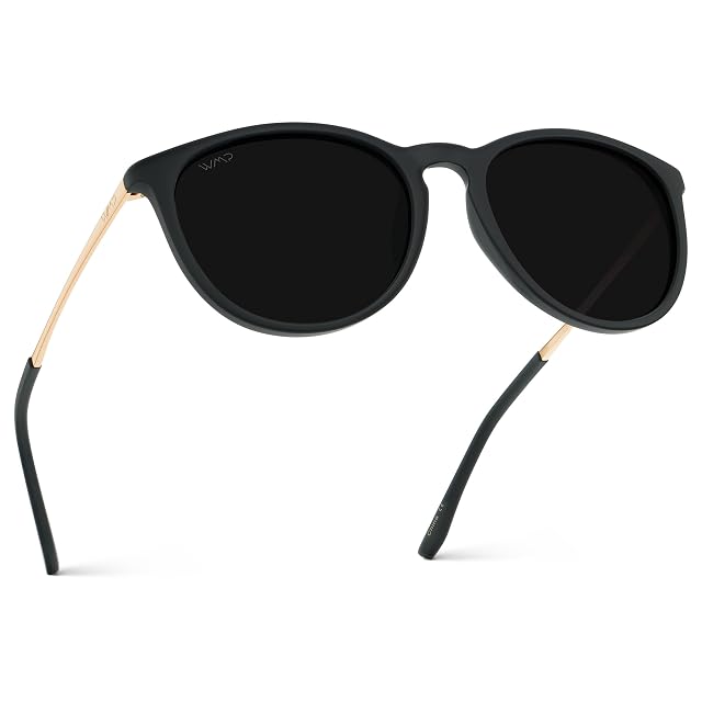 WearMe Pro Round Polarized Sunglasses for Women - UV400 Protection Lightweight Frame Vintage Retro Style