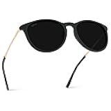 WearMe Pro Women's Round Sunglasses with Polarized UV Protection, Trendy Retro Designer Style