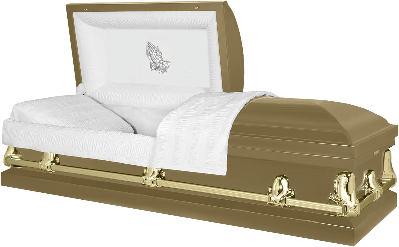 Titan Super Special SALE Our shop OFFers the best service held Casket Orion Panel Collection Hands Gold Handcr Praying