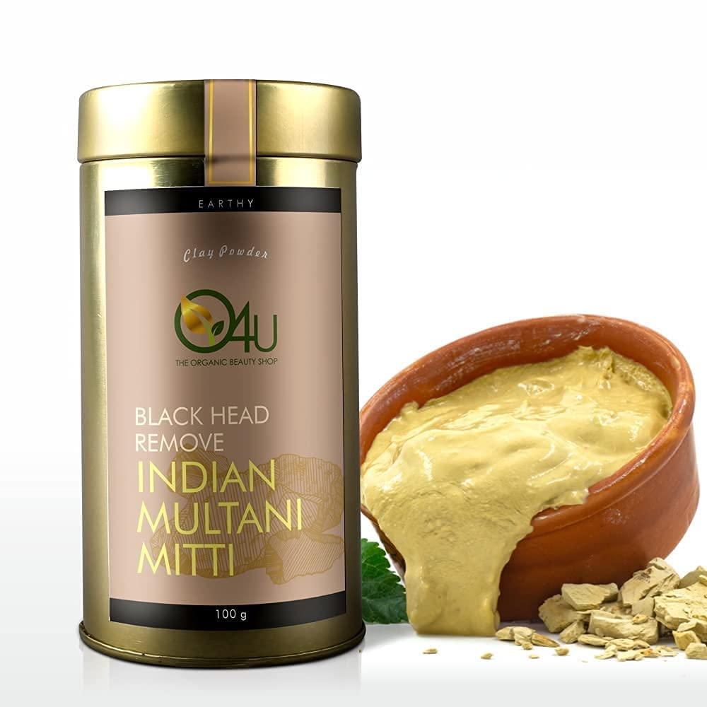 O4U Natural Freshest Organic Indian Multani Mitti Powder for Skin and Face - 100gm