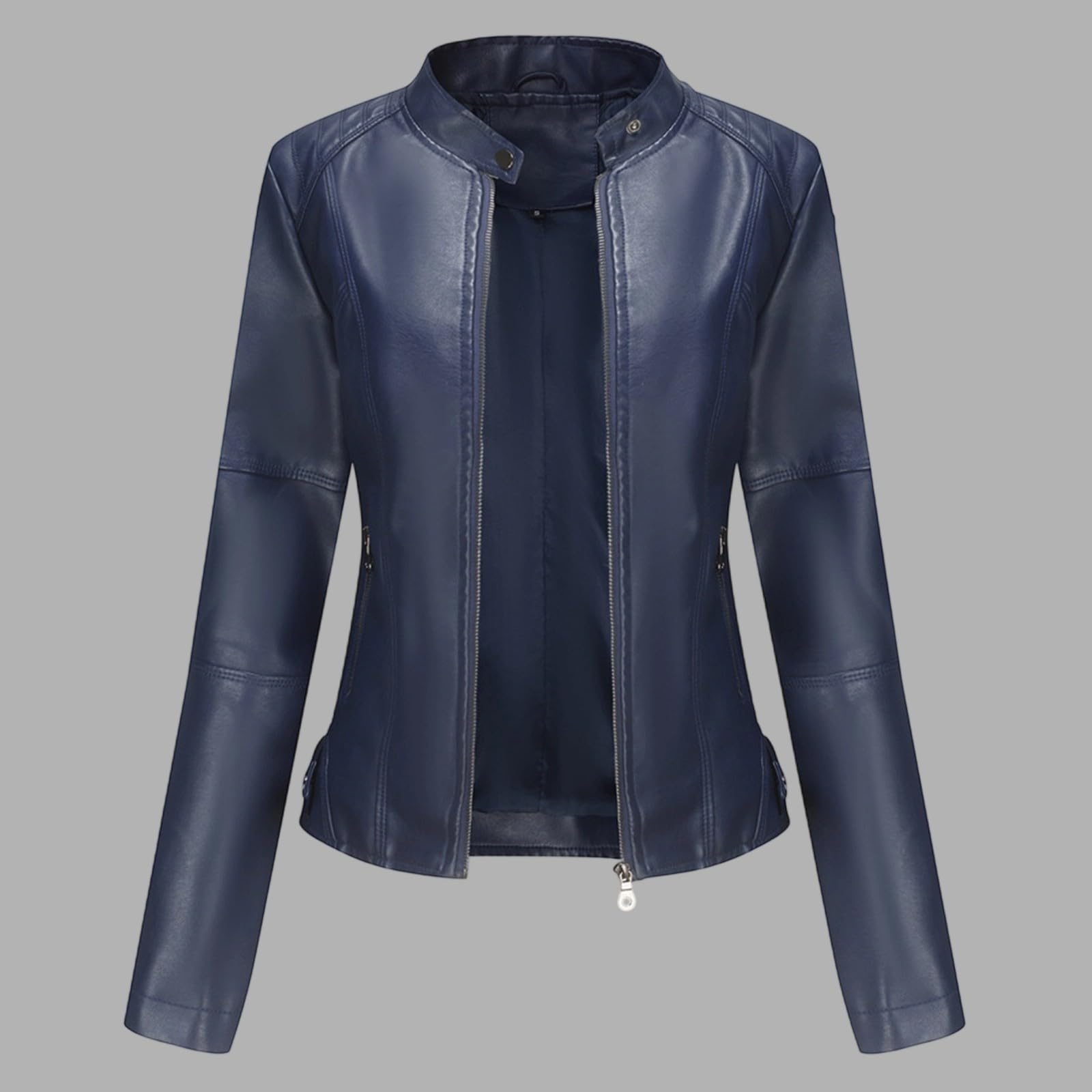 Veste Cuir Femme Mi Saison Jacket Imperméable Vêtements Legere Chic Blouson Manteau Printemps Bombers Elegant Courte en Perfecto Entre D'Été Demi Softshell