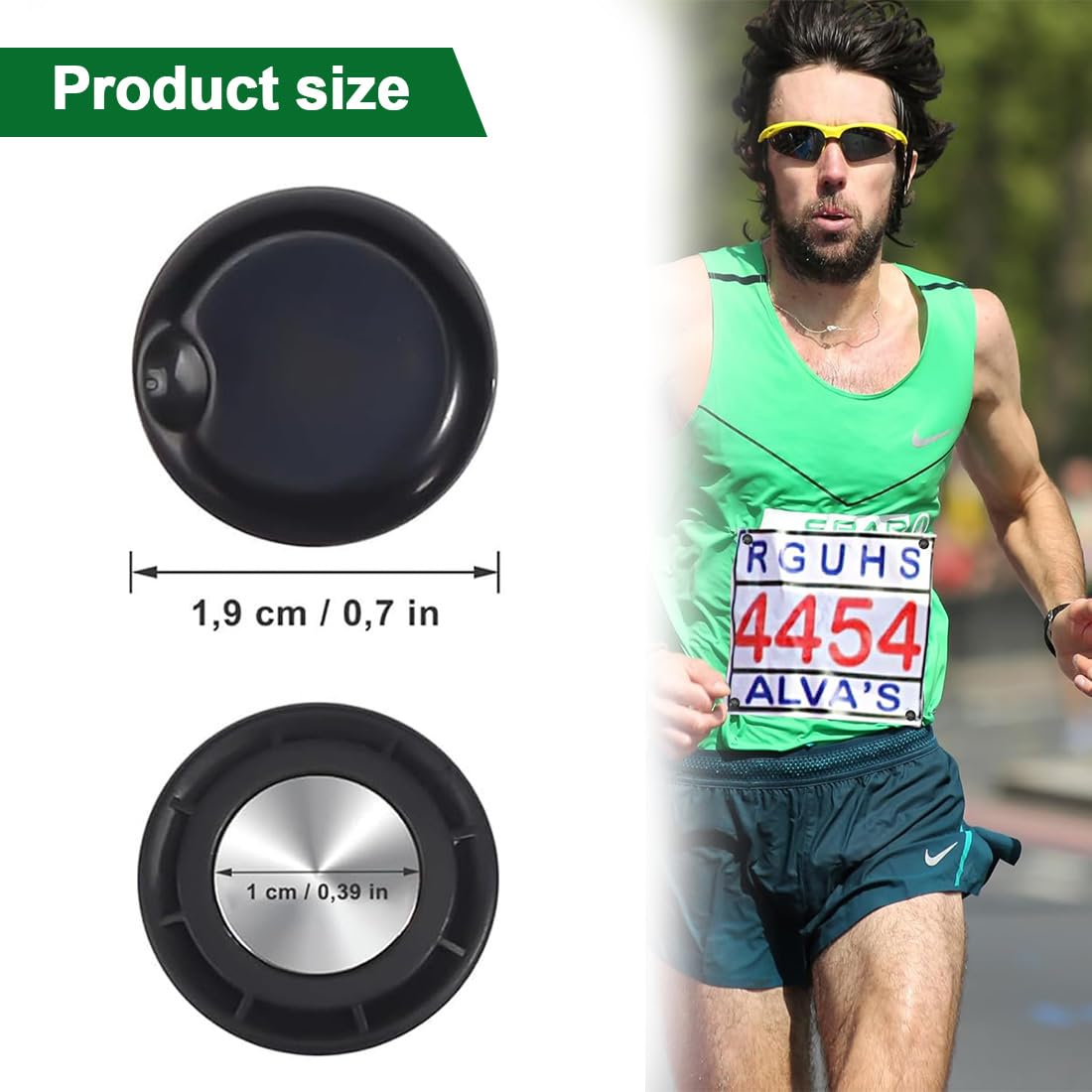 Portadorsal Imán Running Pack 4 Imanes Dorsales Alta Resistencia Accesorios Runners
