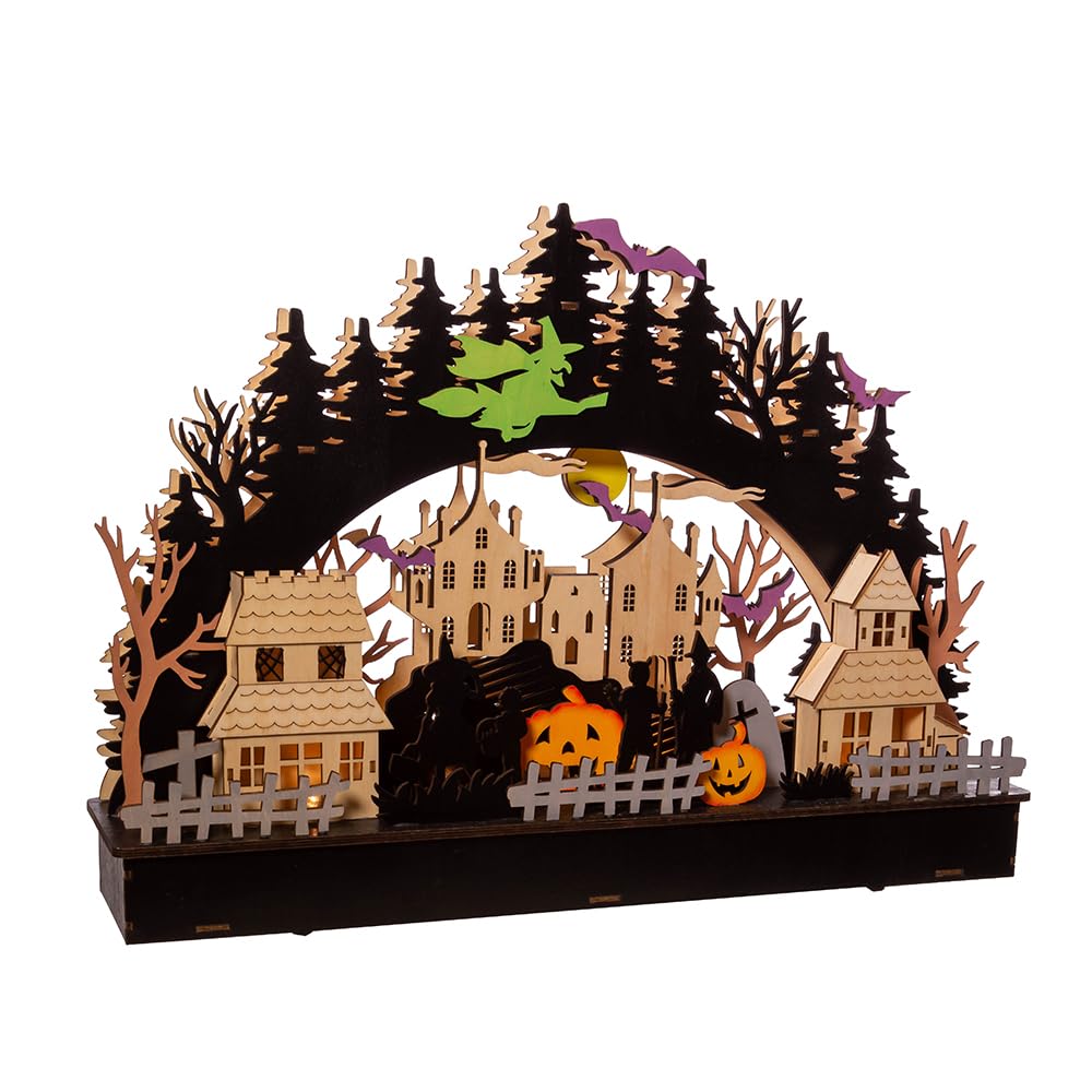 Village Halloween LED bois Kurt S. Adler figurine miniature de qualité