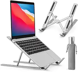 Suporte Ajustável para Notebook – Base Ergonômica Antiderrapante e Dobrável para Apoio de Notebook, Suporte MacBook e Laptops – Compatível com Todas as Marcas, Ideal para Trabalho e Home Office