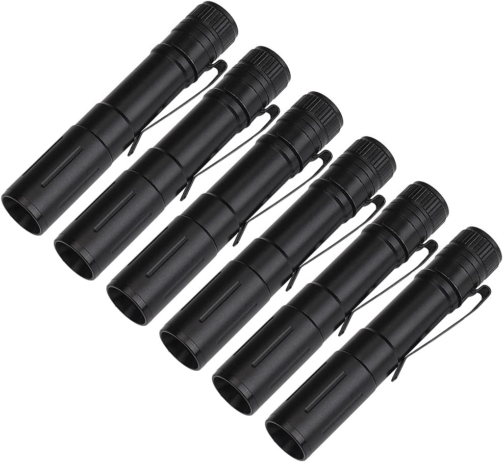 KunHe 6 Pack Small Mini Single Mode Led Powerful Flashlights Aaa Battery 1 Mode Flashlight Pen