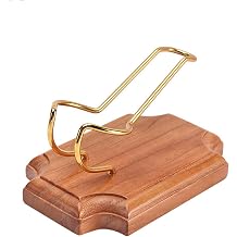 Wooden Pipe Stand, Pipe Display with 1 Metal Slot, Family Home Pipe Accessory