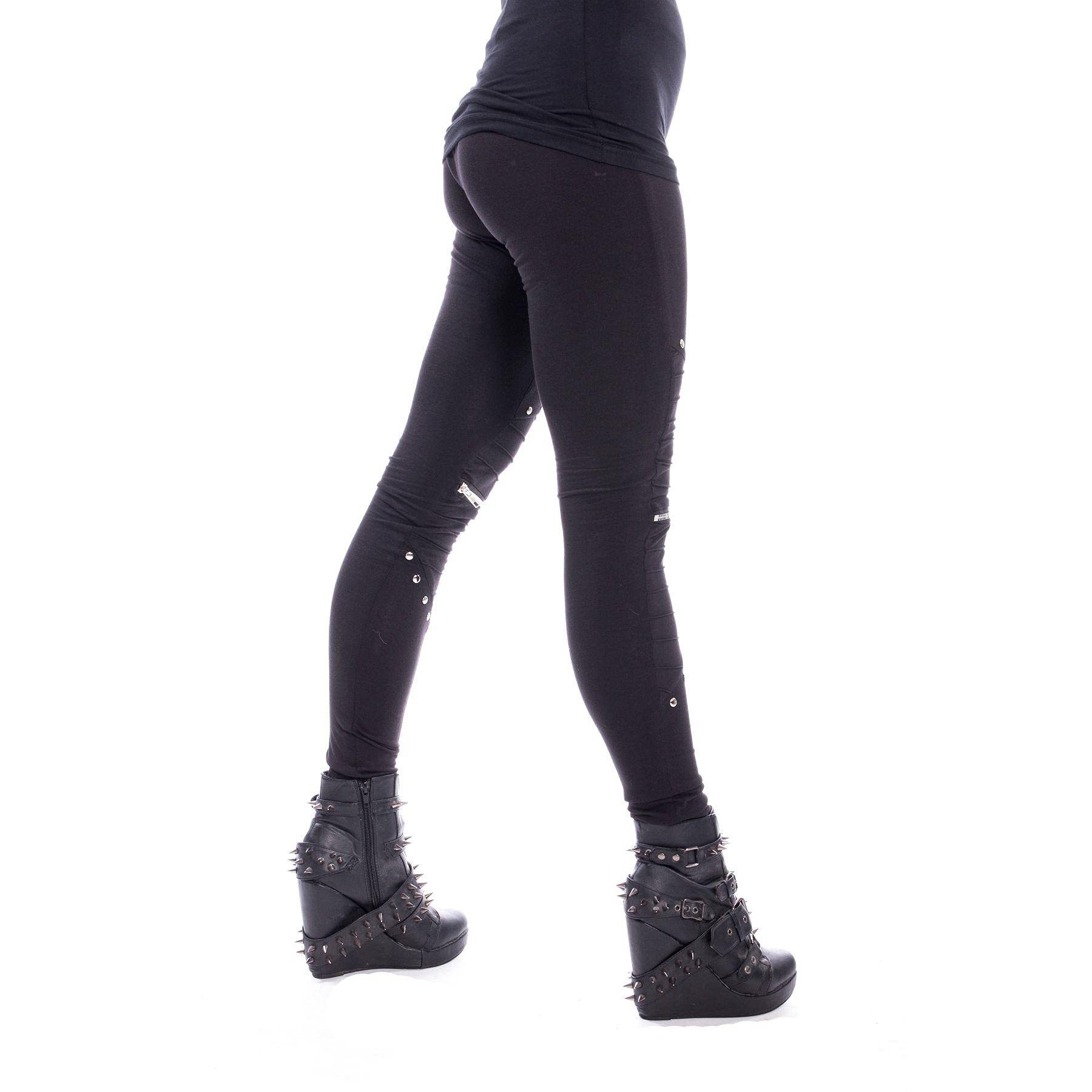 Wind Damen-Leggings, Schwarz, Skinny