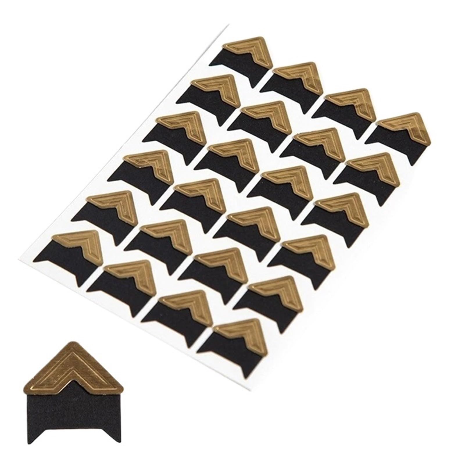Gwyzax Self Adhesive Photo Corners 20Sheet Retro Self-adhesive Photo Corner Stickers Scrapbook Photo Album Frame Decorations Scrapbooking Handmade DIY Accessories(Gold)