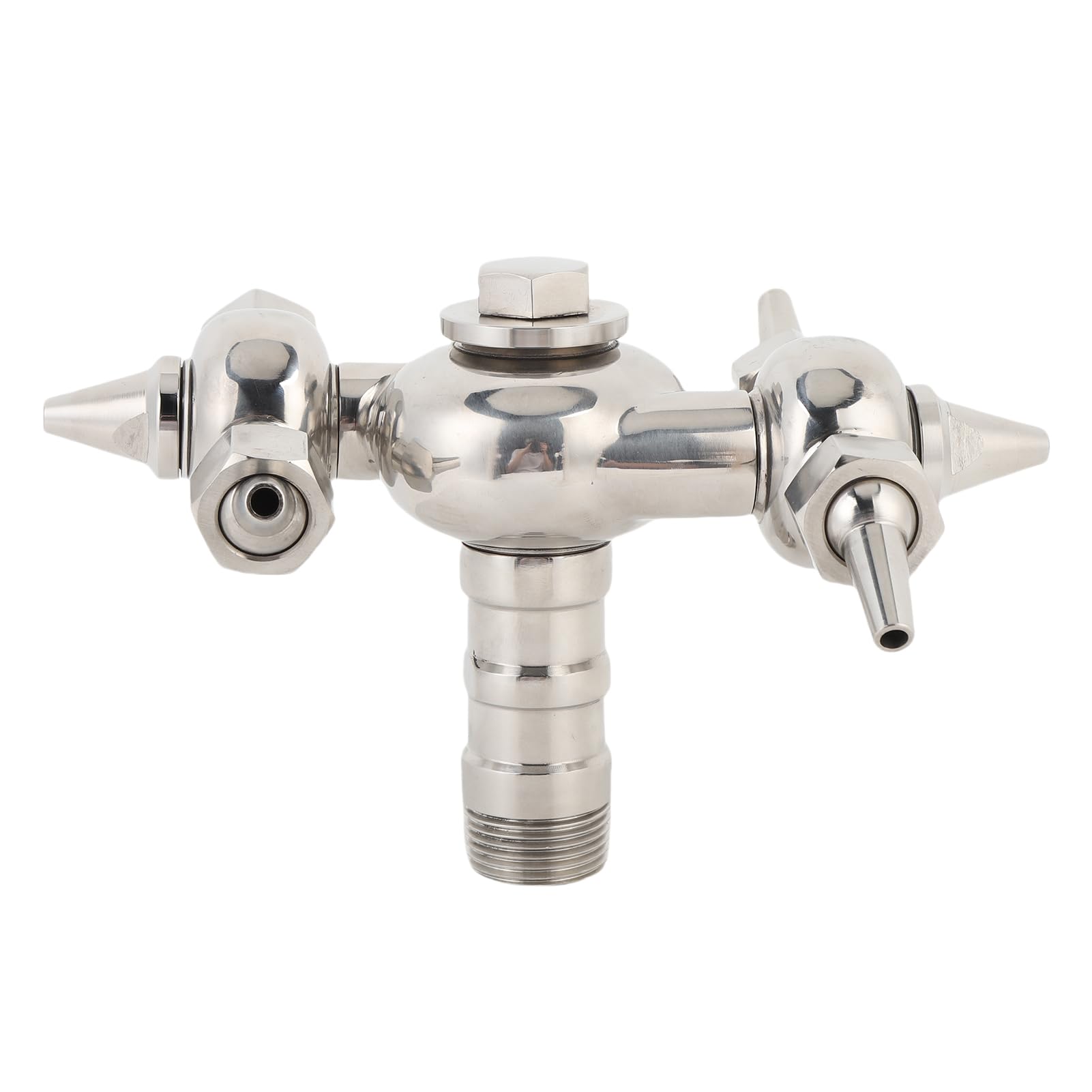 Bewinner Bote de Bola de Pulverización de Limpieza de Acero Inoxidable 304, Rosca Macho DN25, Boquilla de Limpieza de Tanque Giratoria de 360°, Bocina de Circulación Accionada por Retroceso para