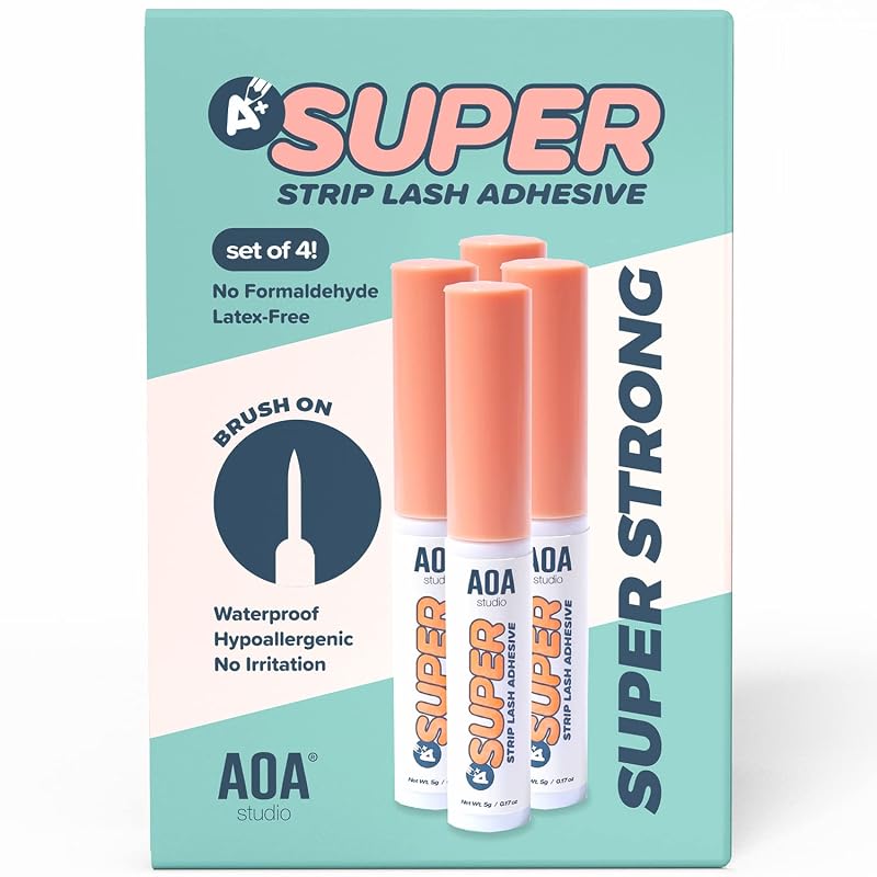 AOA STUDIO Cola para Cílios Postiços Transparente, 4 Unidades