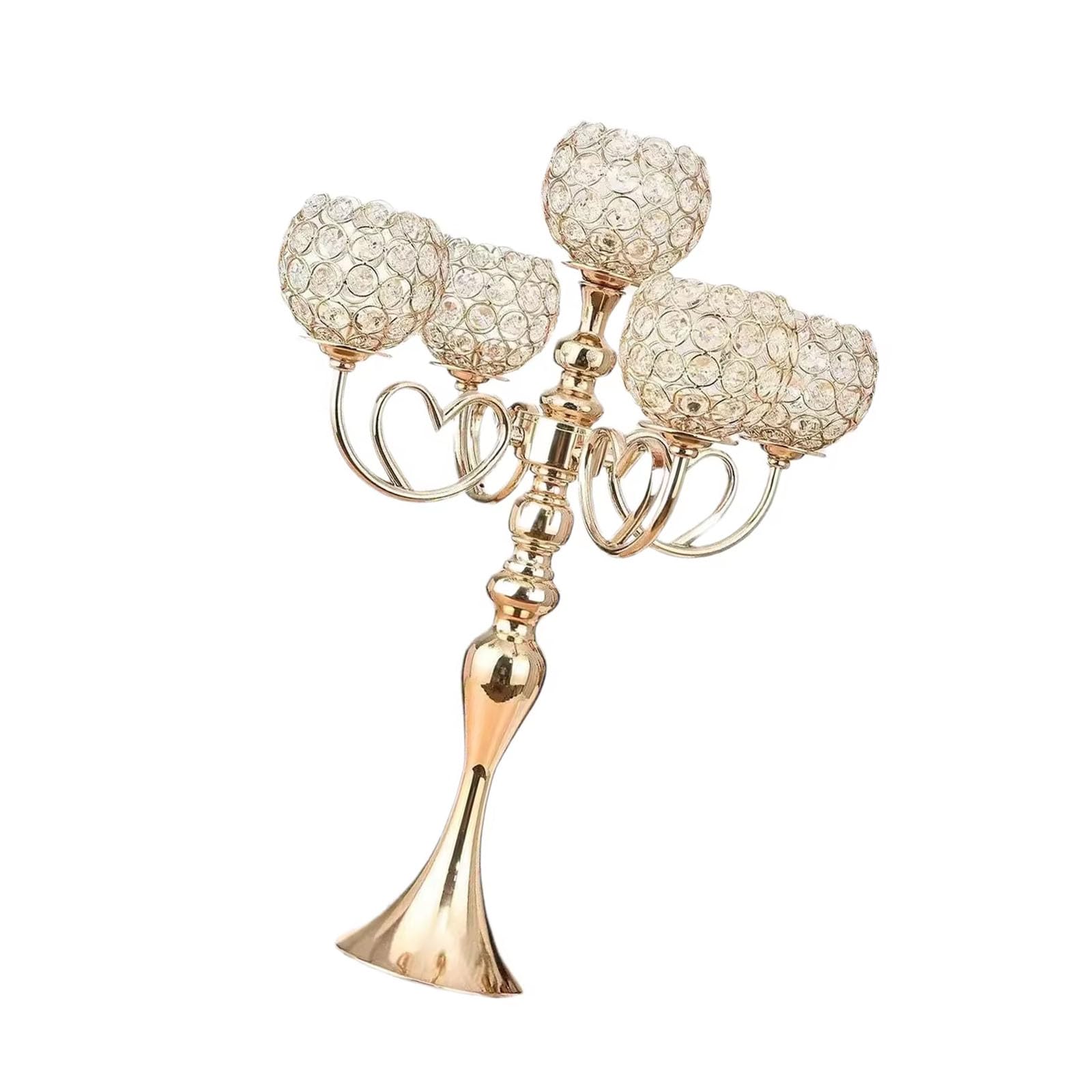 Nucelit 5 Flame Candelabra Iron Stand for Mantel Dining Room Table Display Stylish Surrounding Light Device