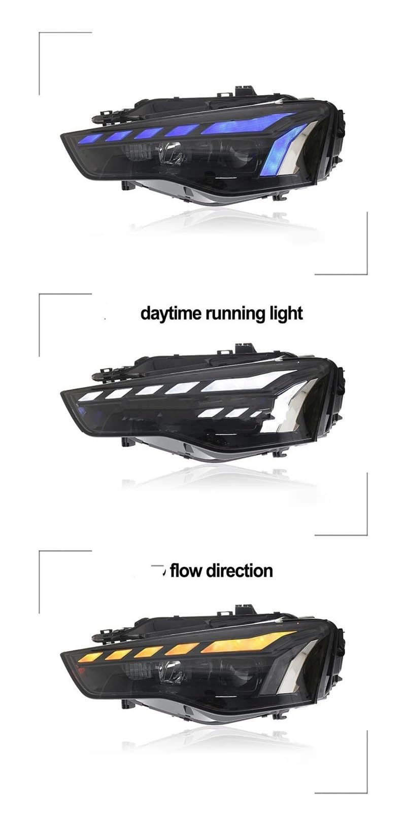 Luces Coche Faro Delantero Para A5 2012-2016 Lente Proyector Conjunto Faros Accesorios Iluminación Para Coche Lámpara Delantera