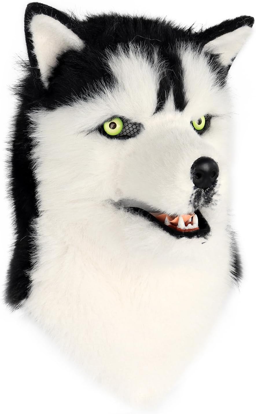 HAOAN Furry Dog Mask Animal Wolf Full Head for Halloween Party Costume Women Men