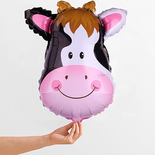 Miniatura 4 de Holy Cow Im One - Decoraciones de cumpleaños de 40 pulgadas, globos de papel de aluminio con el número 1, globos con estampado de vaca, pancarta