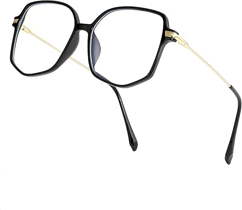 Lentes cuadrados de gran tamaño con bloqueo de luz azul para mujeres y hombres, ultraligeros a la moda, marcos nerd, lentes transparentes para