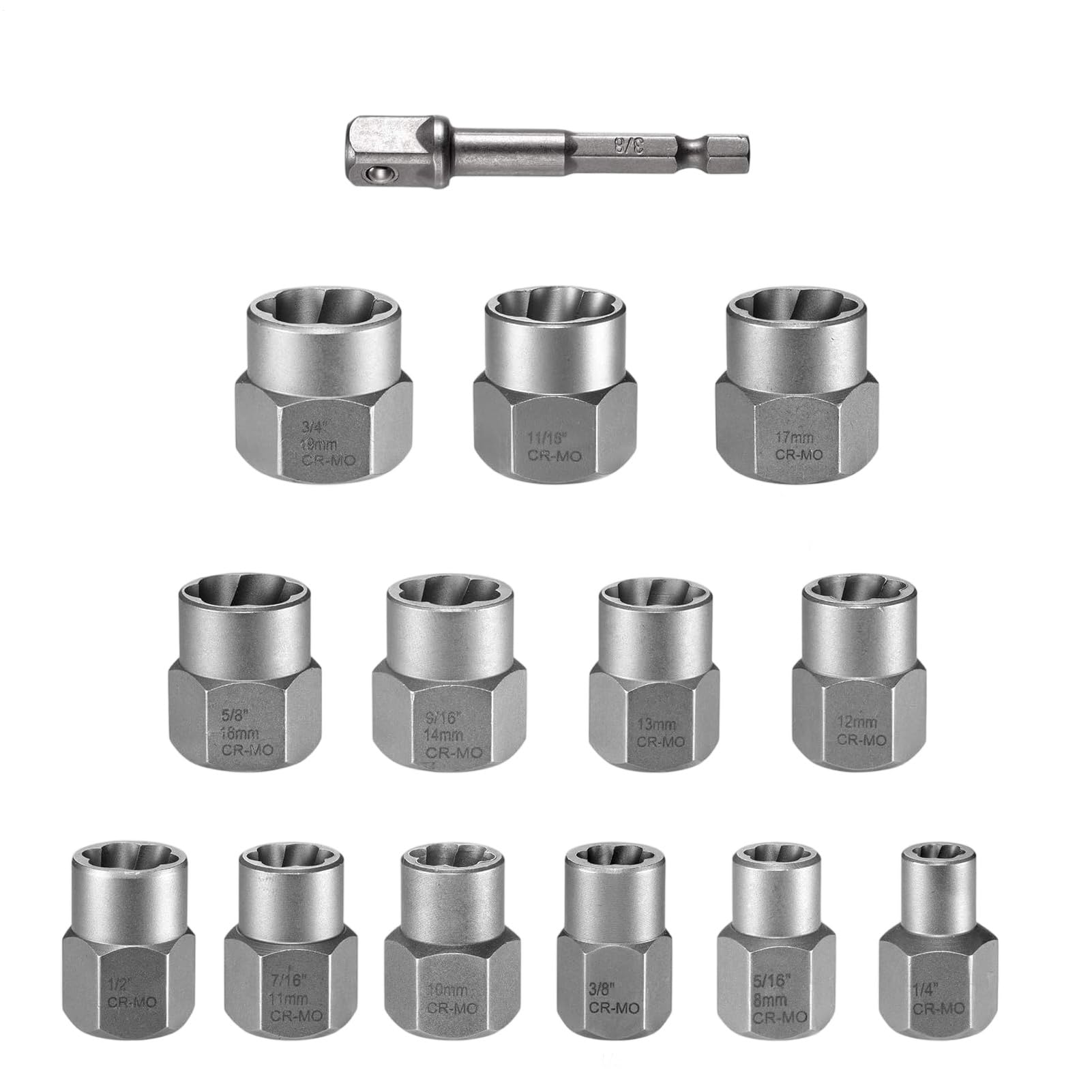 Extractor de tornillo con zócalo de metal de alta resistencia estructural 8