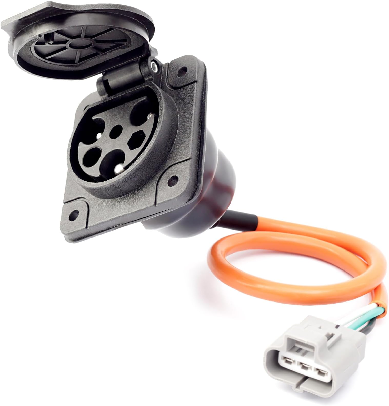 YUXIVCNE ST-031016-PZ Electric Golf Cart Charger Receptacles Head Replacement for Evolution for Powersports for Advanced EV for Aetric and More Cart Charger Port for 3 Pin Charge Cable 30A 110V-220V