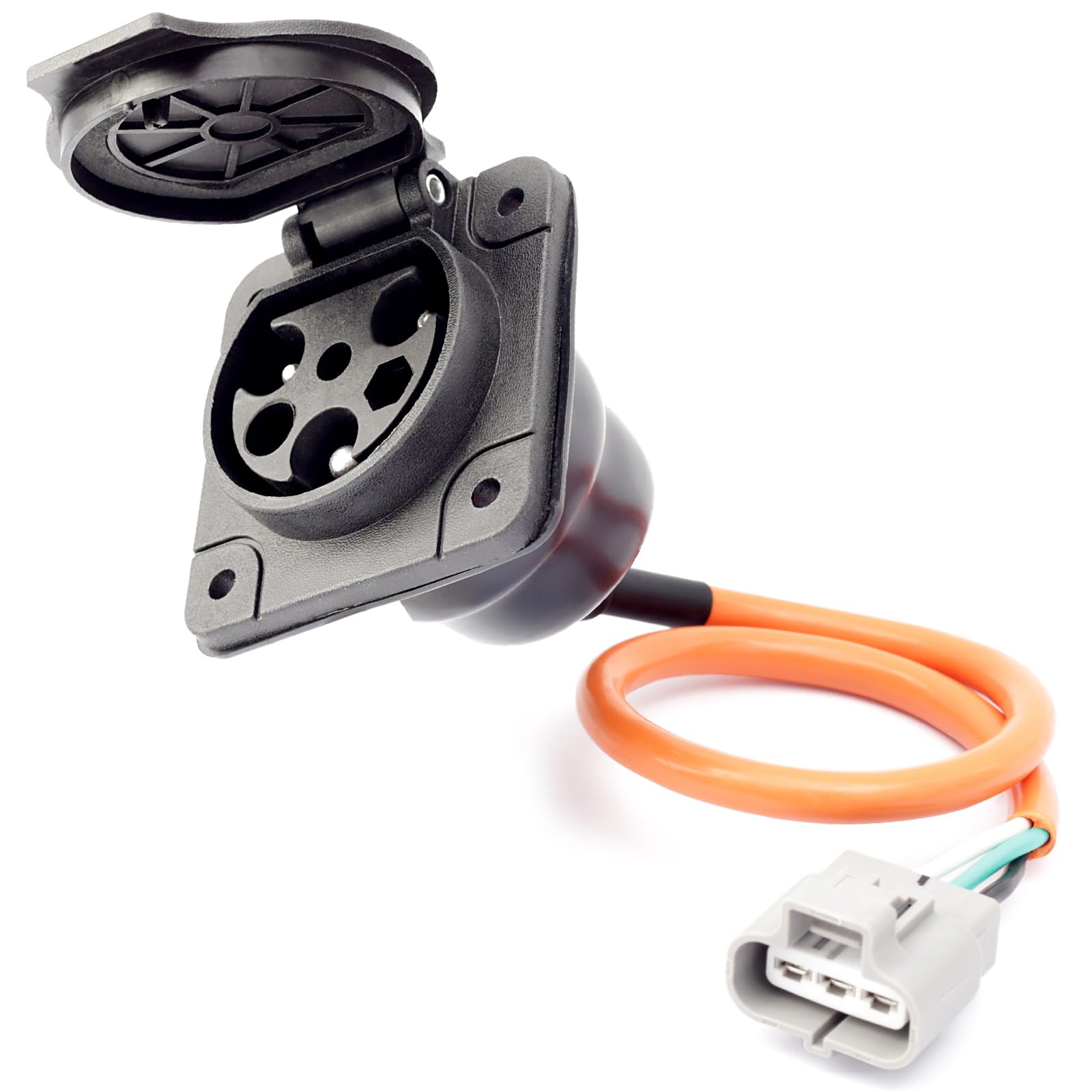 YUXIVCNE ST-031016-PZ Electric Golf Cart Charger Receptacles Head Replacement for Evolution for Powersports for Advanced EV for Aetric and More Cart Charger Port for 3 Pin Charge Cable 30A 110V-220V