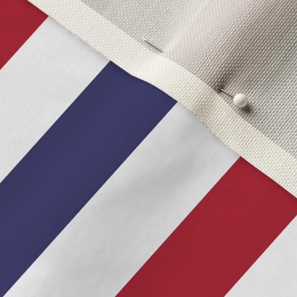 Spoonflower Fabric - Flag Red White Blue Stripes USA American 4Th of July Nautical Printed on Upholstery Velvet Fabric Fat Quarter - Upholstery Home Decor Bottomweight Apparel
