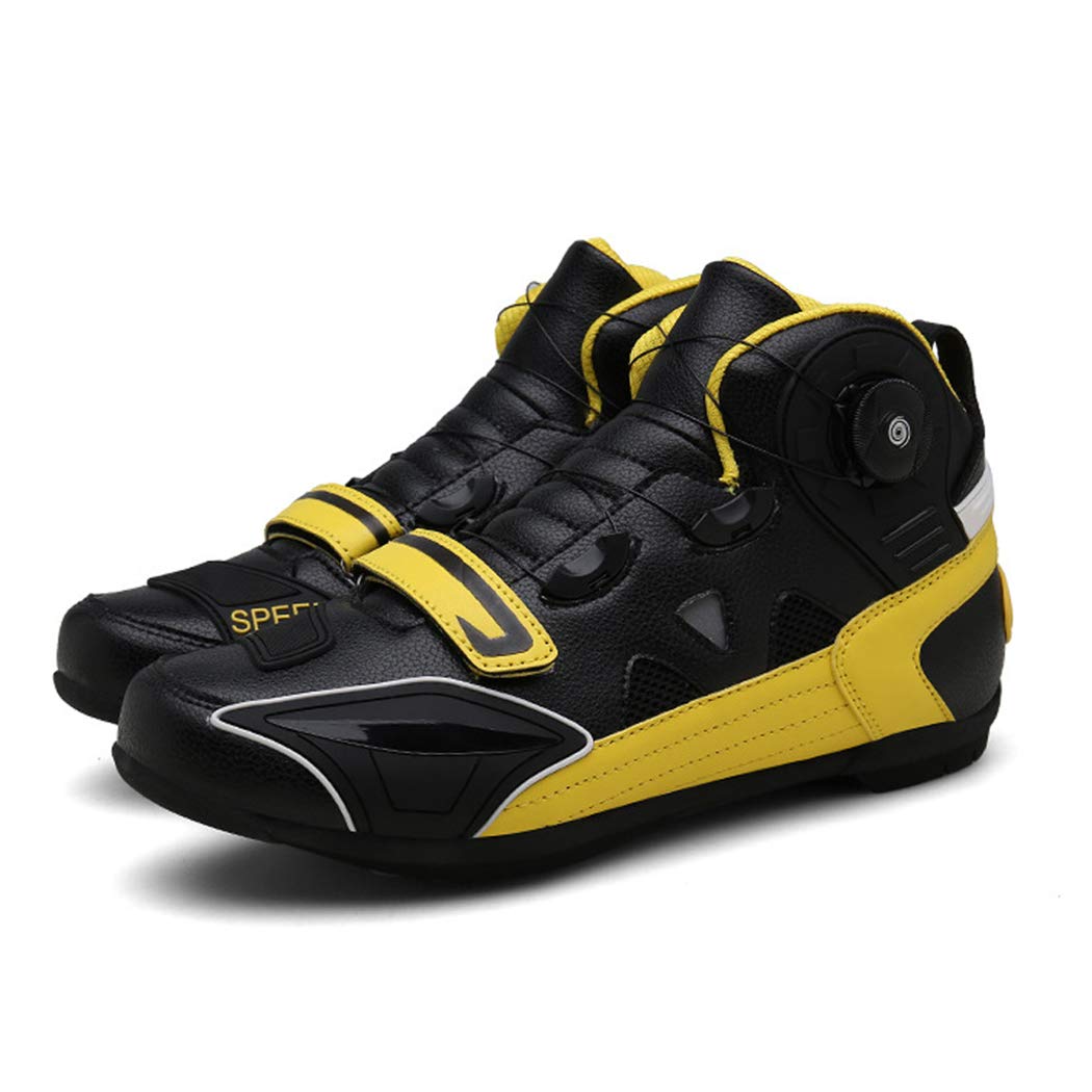 MRDEAR Motorrad Schuhe Herren Schwarz, Motorradschuhe Sneaker Leichte Atmungsaktives Kurze Ankle Boot Sportschuhe Motocross Stiefel Turnschuhe Gepanzert mit Gangverstellung