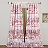 Greenland Home Fashions Collection Window Treatment, Curtains, Tiers, Draperies, Panels, Lined with Tiebacks, 42