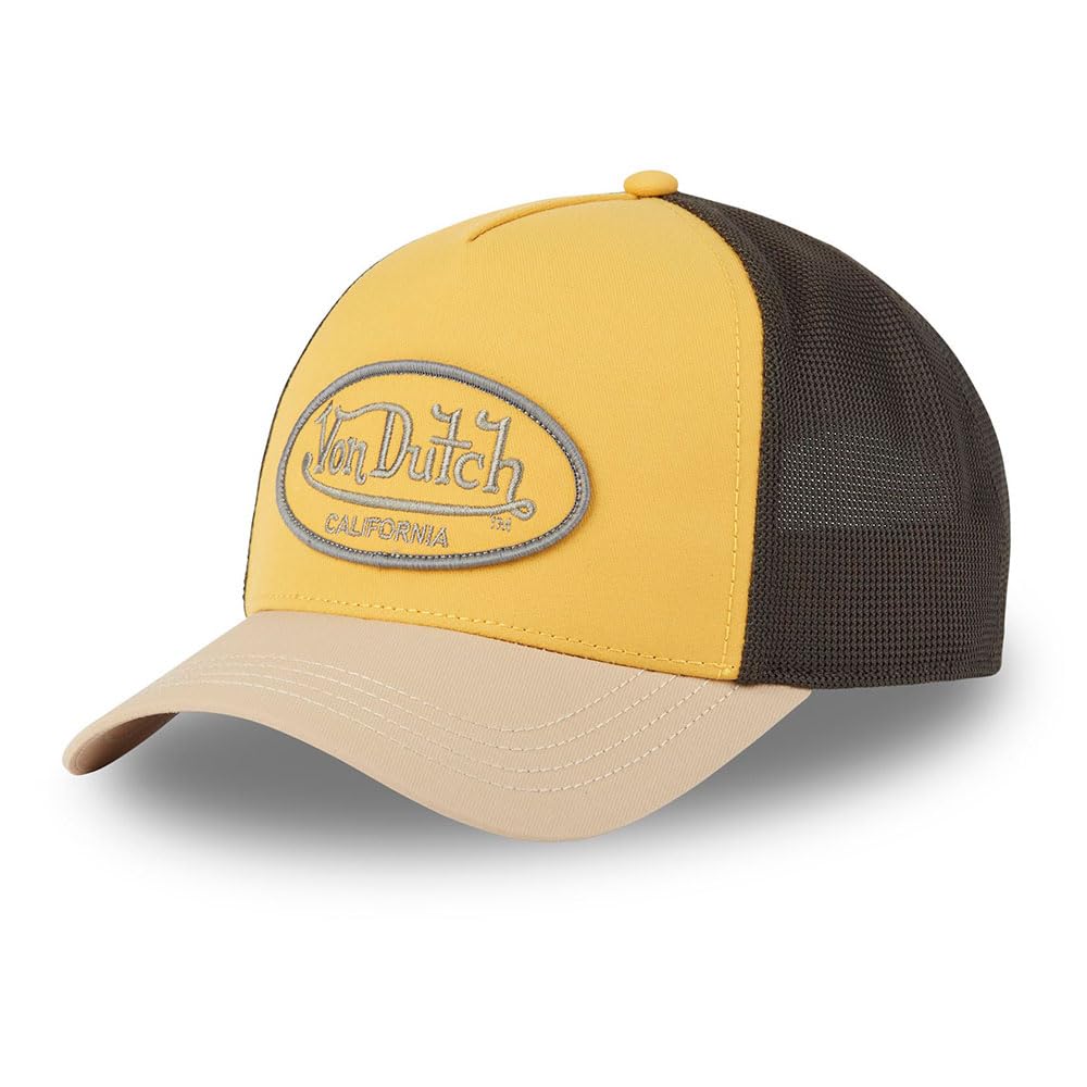 Von Dutch Men's Yellow Poly 2 Cap One Size