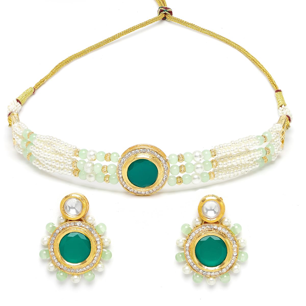 See full amazon price history chart for Karatcart Lime Green Beads and Pearl Beaded Green Polki Kundan Choker Necklace Set Karatcart Lime Green Beads and Pearl Beaded Green Polki Kundan Choker Necklace Set (B0CPM77SJN) Amazon Price History, Amazon Price Tracker
