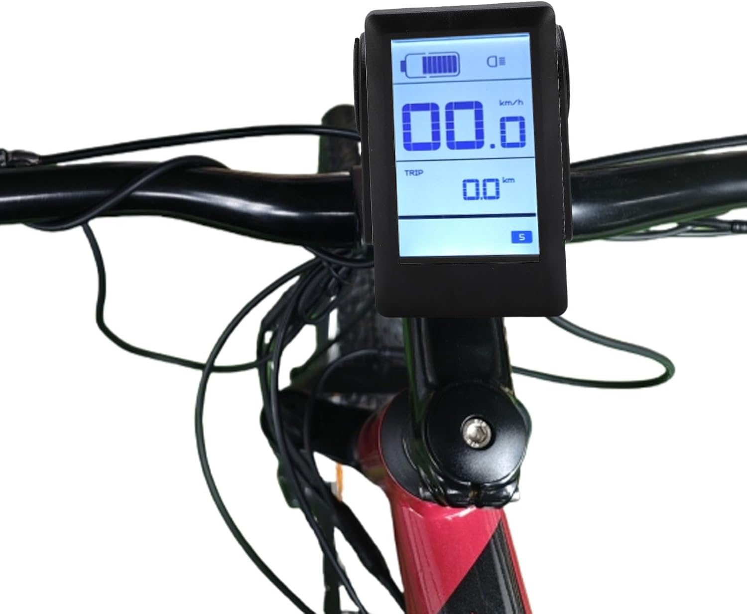 Electric Bicycle LCD Display, 5 Pin Plug Electric Bike Backlit Control Panel Speedometer Odometer Meter for G320 G340 250W 350W 500W 750W 1000W Mid Drive Motor