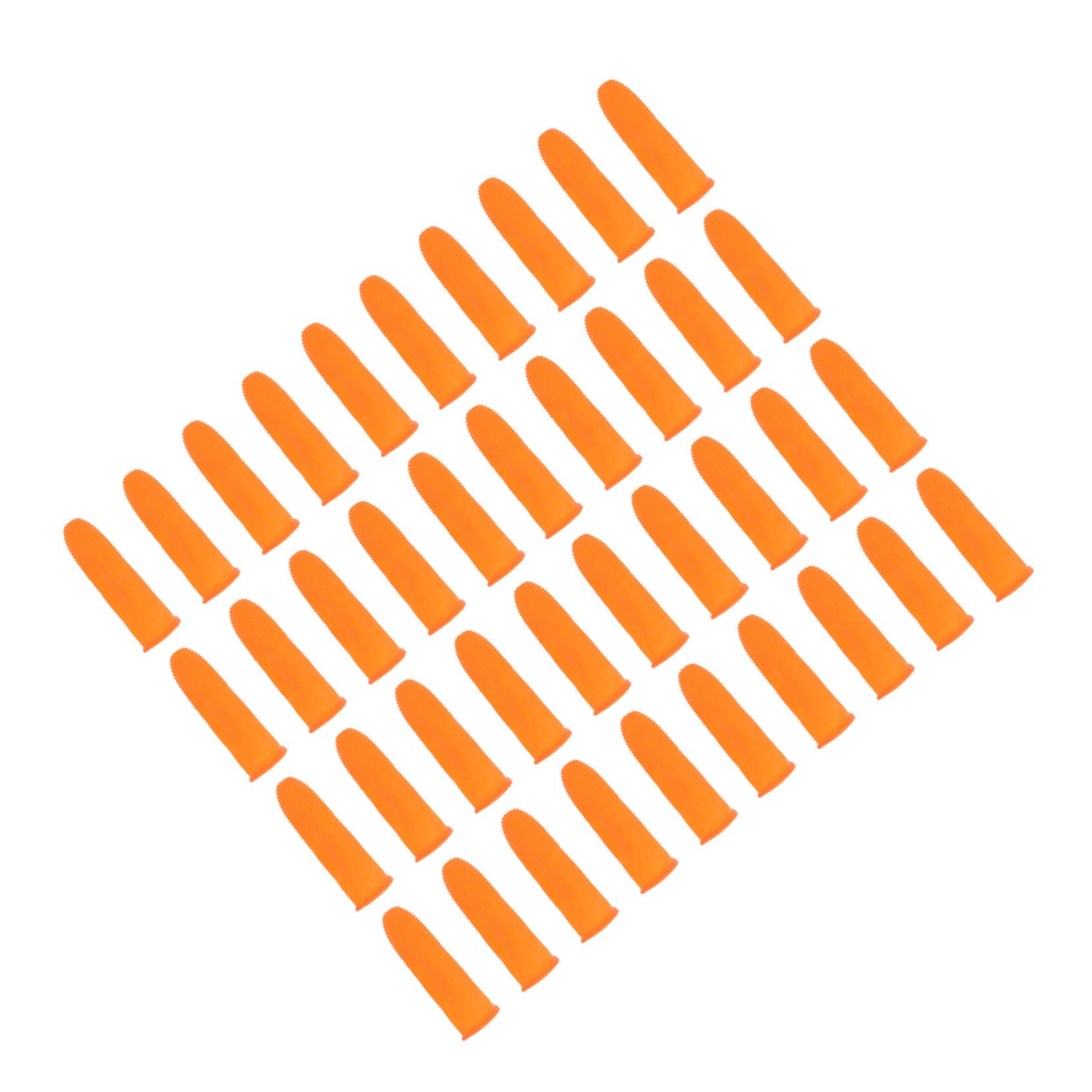COLLBATH 100pcs Wear-Resistant Non-Slip Finger Cots Lightweight Finger Covers Gloves Portable Portable Bed Finger Caps Finger Support Thickened Finger Covers Orange Emulsion